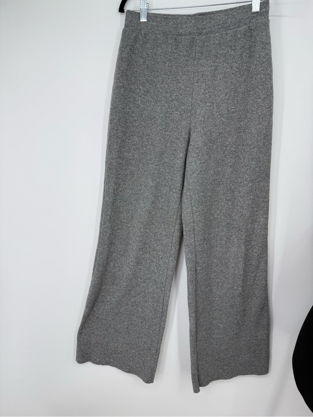 Zara Women's Gray Wide-Leg Knit Pants size M